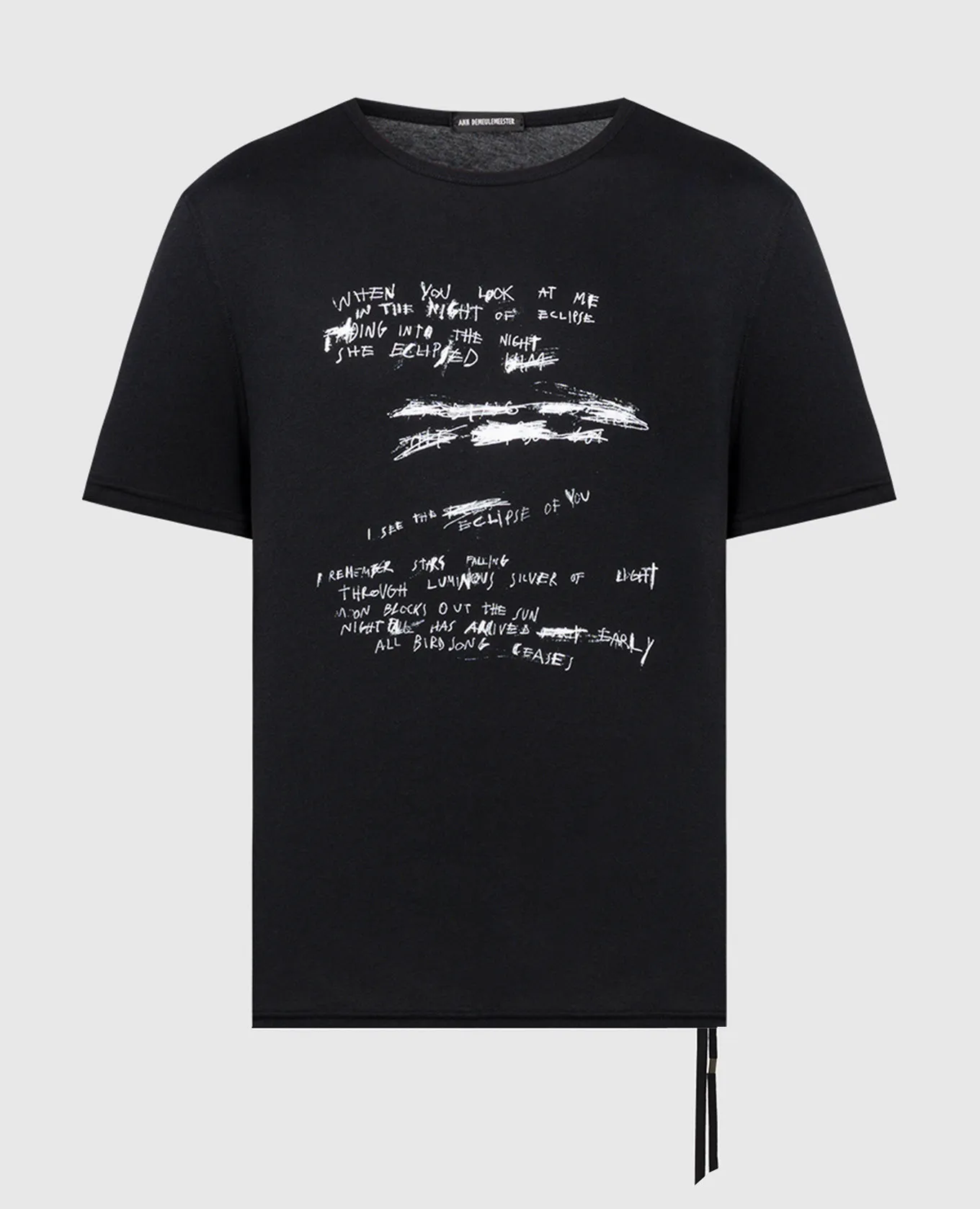 Ann Demeulemeester Black Baptist t-shirt with contrast print