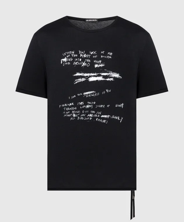 Ann Demeulemeester Black Baptist t-shirt with contrast print