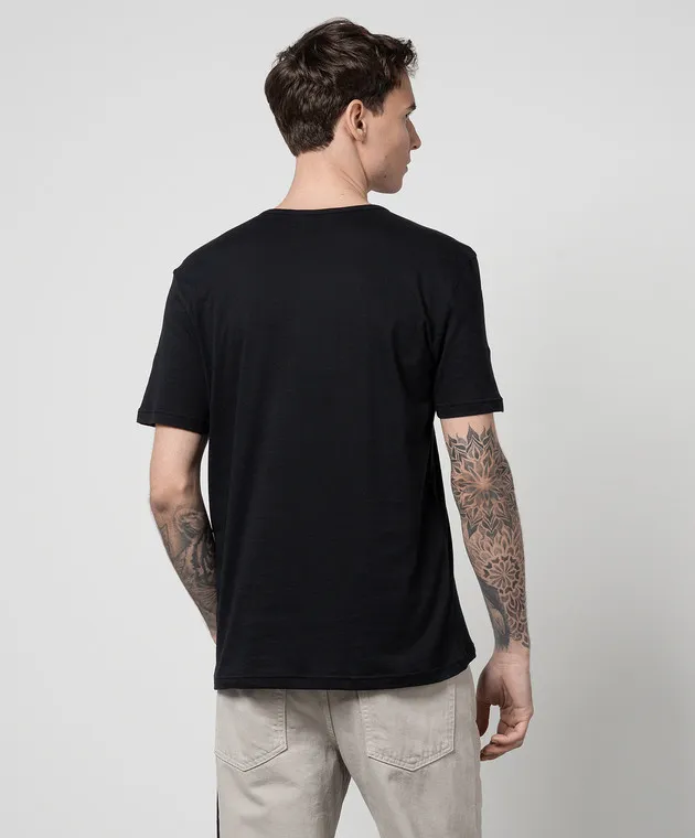 Ann Demeulemeester Black Baptist t-shirt with contrast print