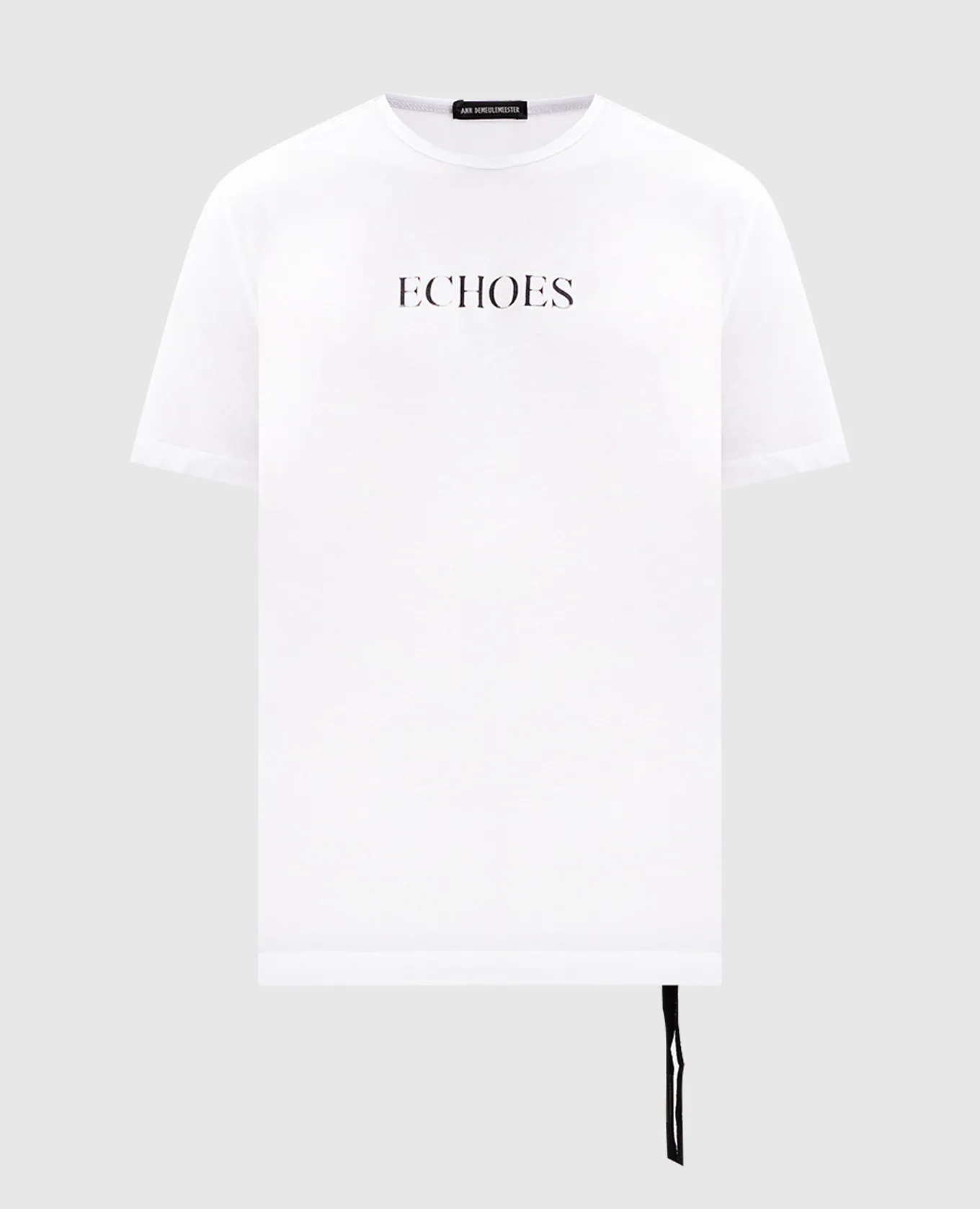 Ann Demeulemeester White t-shirt with Echoes print