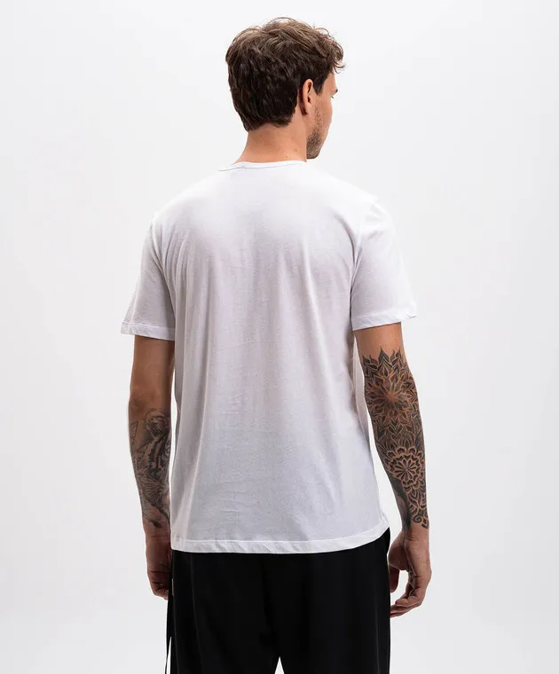 Ann Demeulemeester White t-shirt with Echoes print