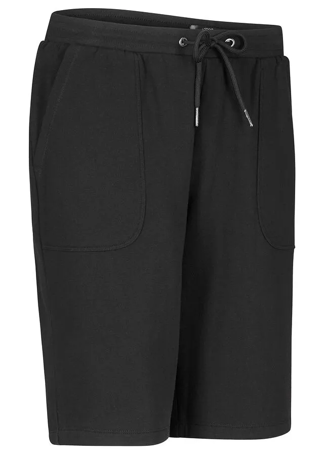 Bermudas de algodón Negro