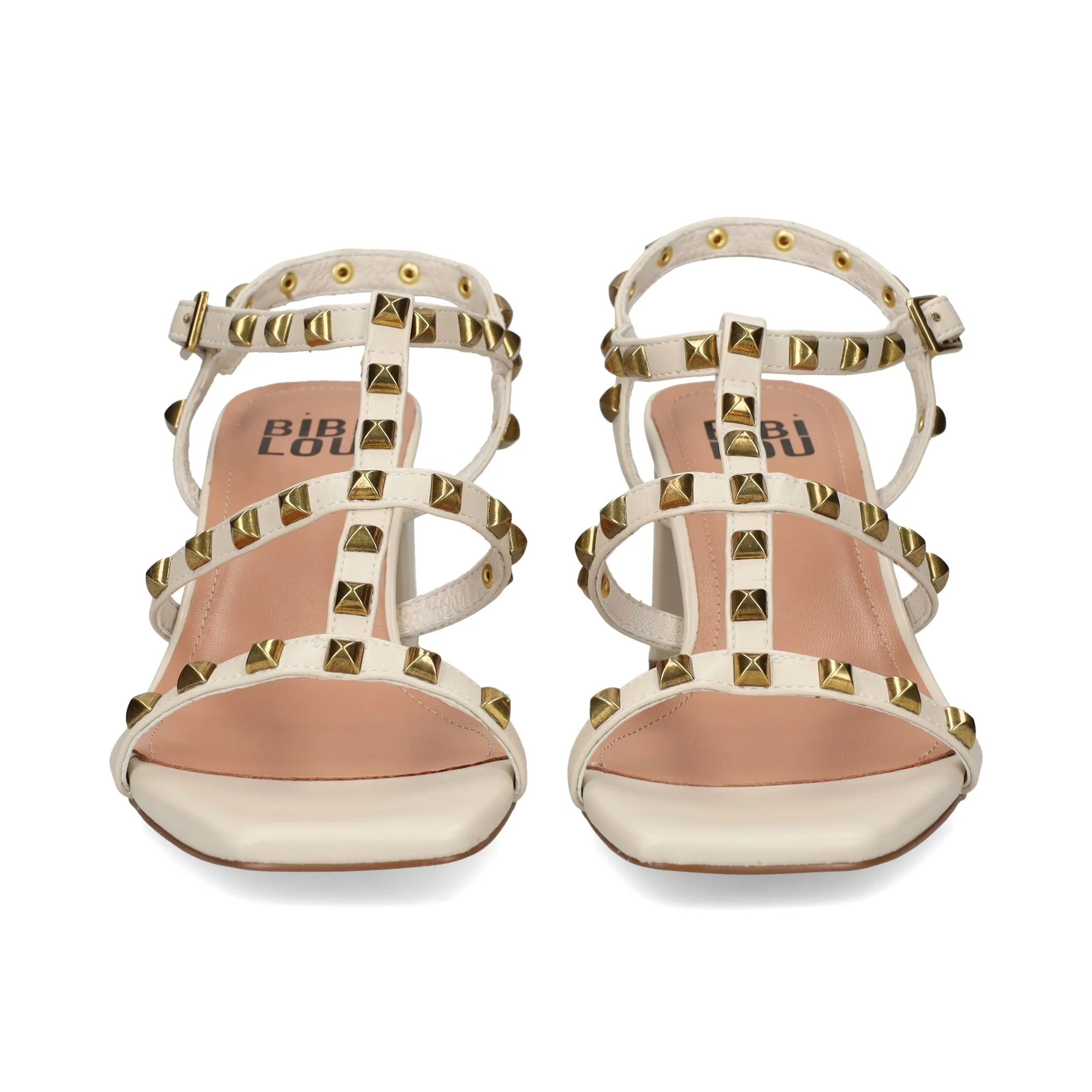 BIBI LOU Sandalias con tacón de Mujer OFF WHITE