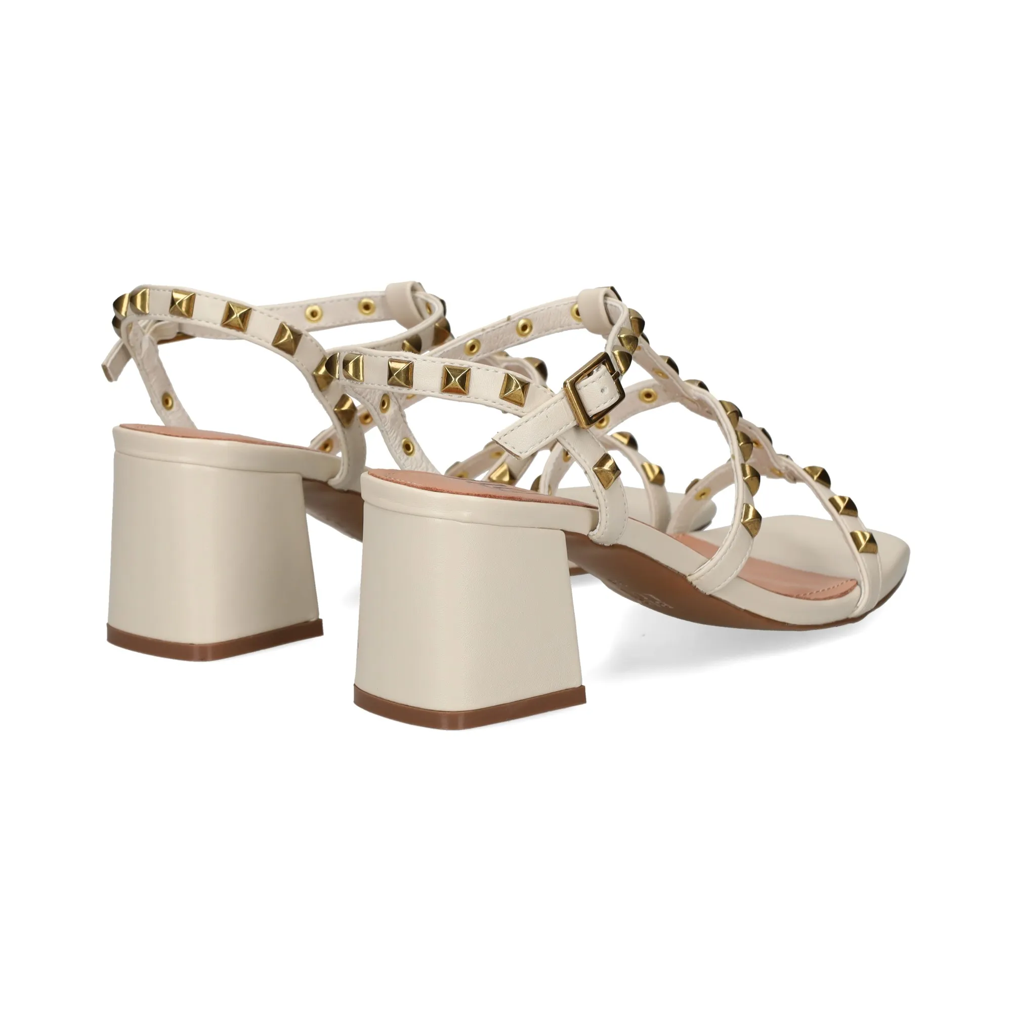 BIBI LOU Sandalias con tacón de Mujer OFF WHITE