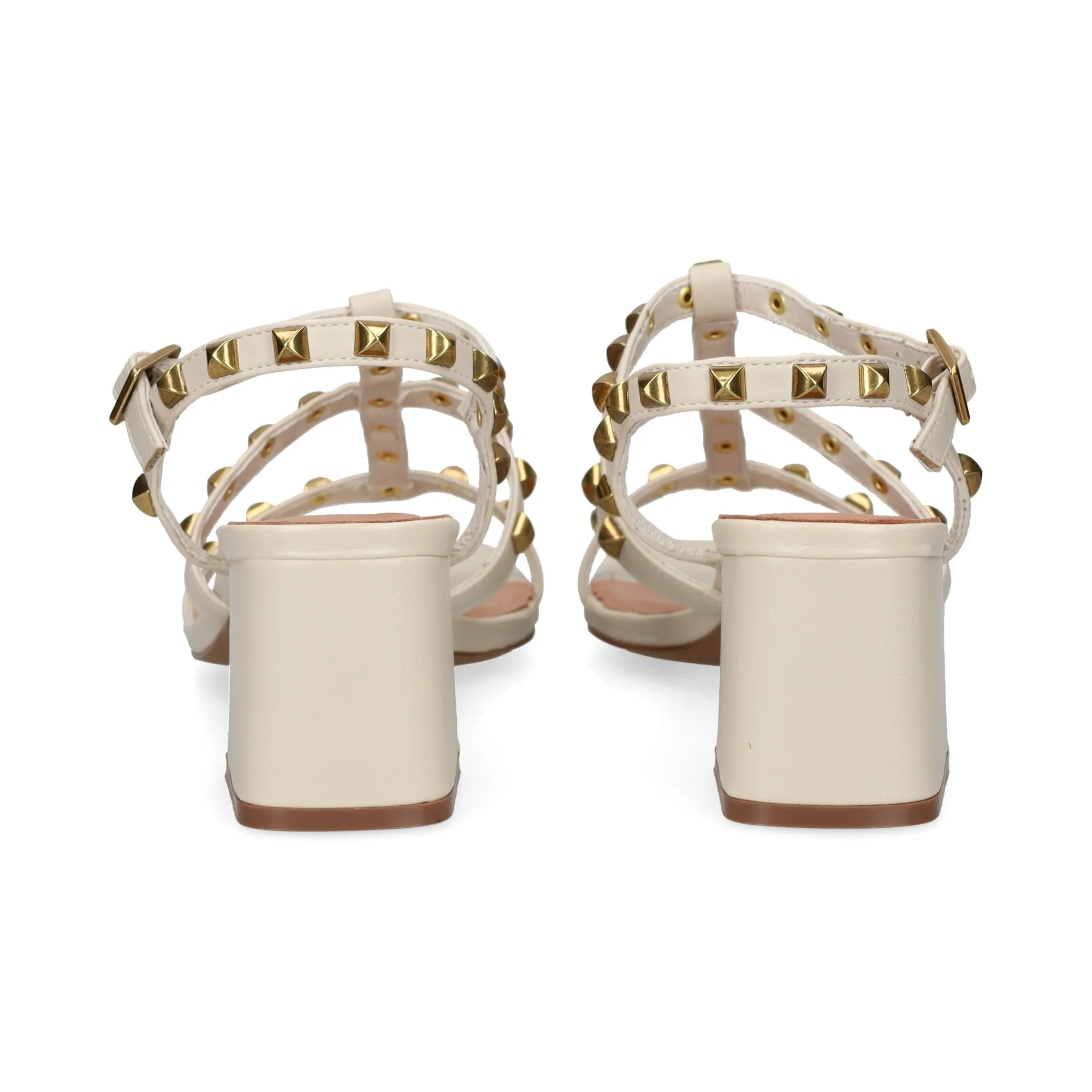 BIBI LOU Sandalias con tacón de Mujer OFF WHITE