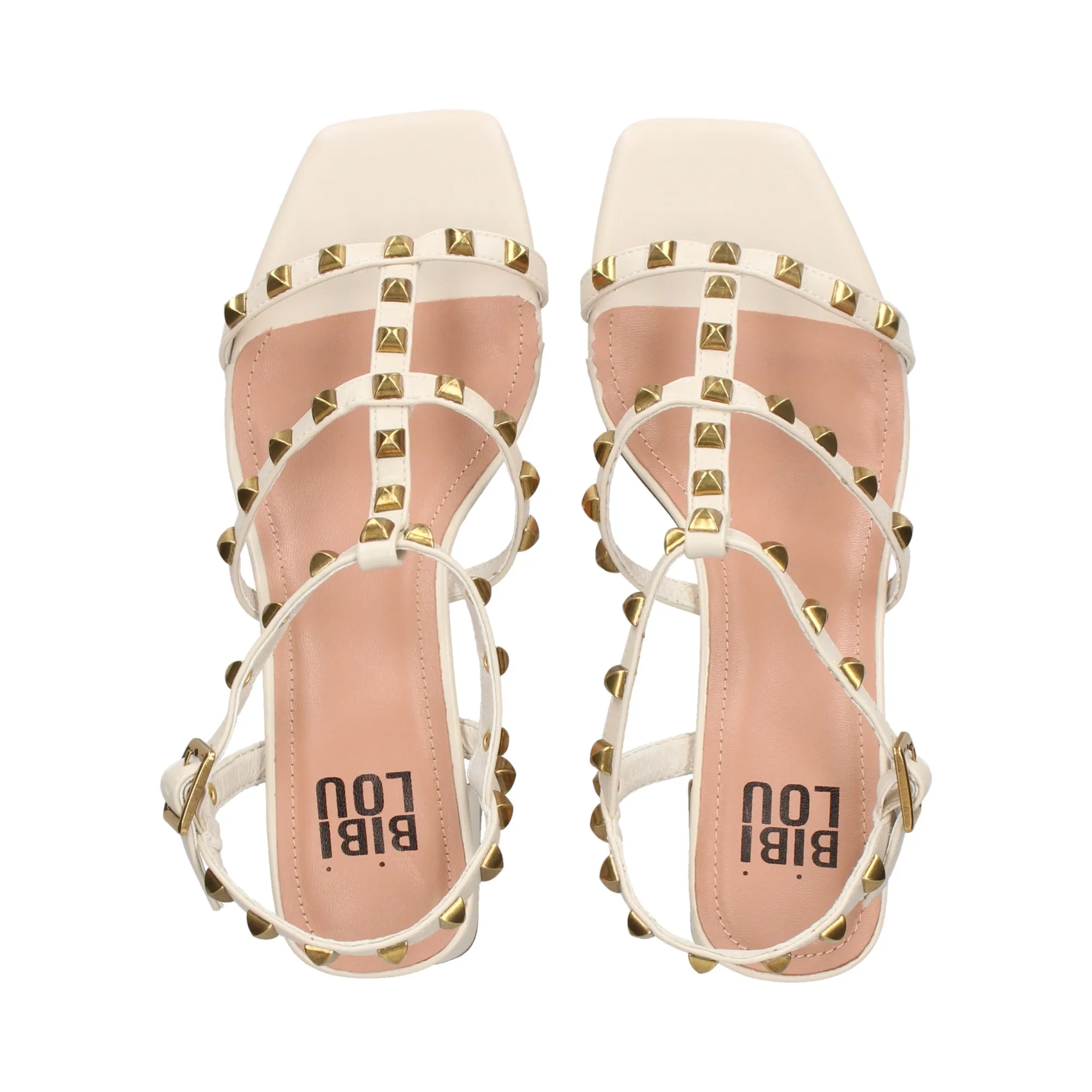 BIBI LOU Sandalias con tacón de Mujer OFF WHITE