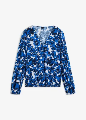 Blusa cruzada Azur de flores