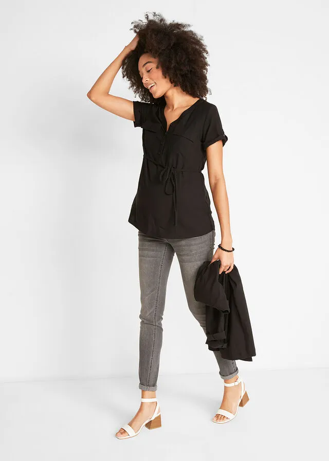 Blusa de lactancia Negro