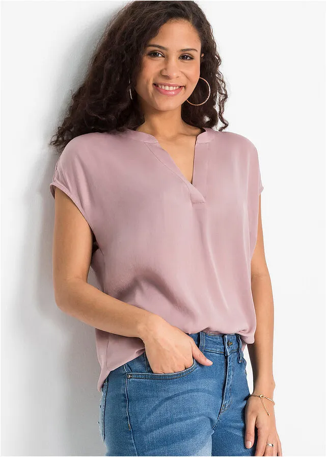 Blusa de satén Rosa palo