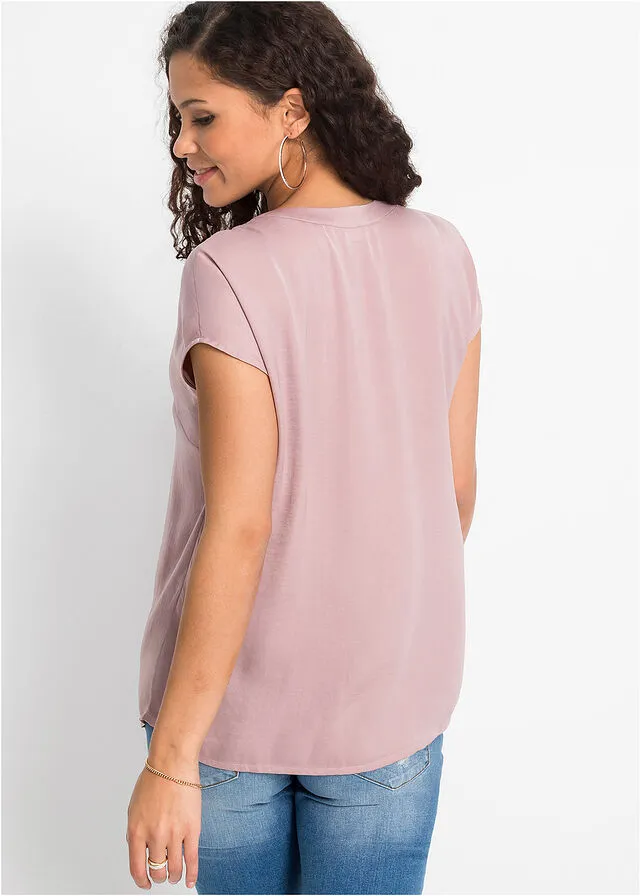 Blusa de satén Rosa palo