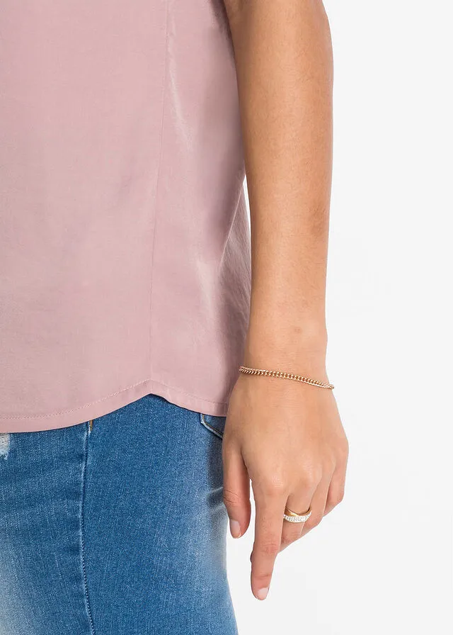 Blusa de satén Rosa palo