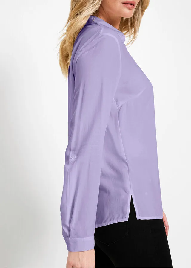 Blusa de viscosa Azul marino