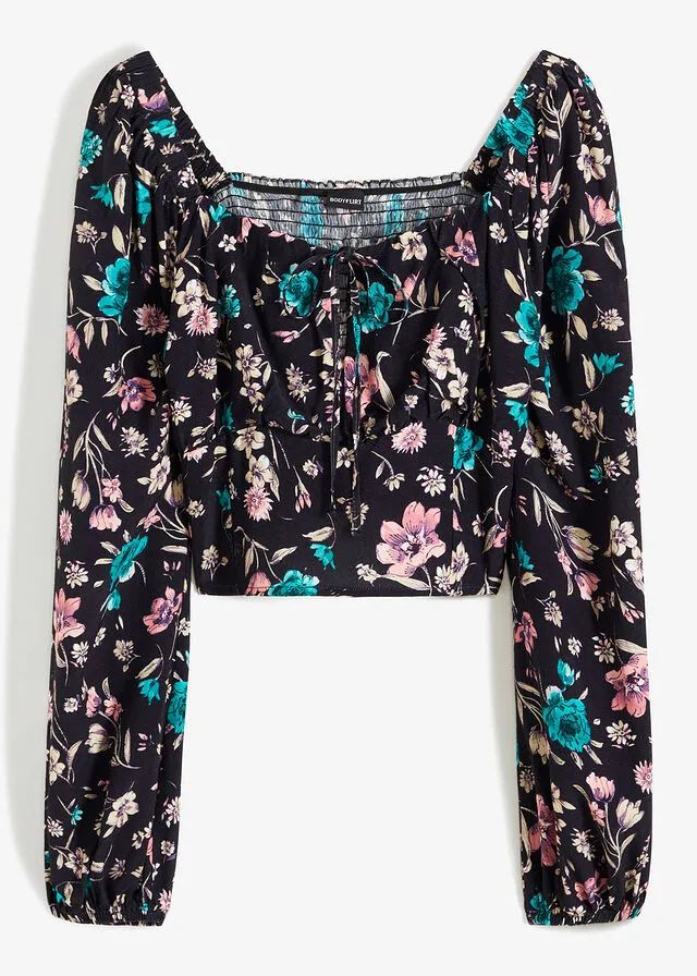 Blusa Negro de flores