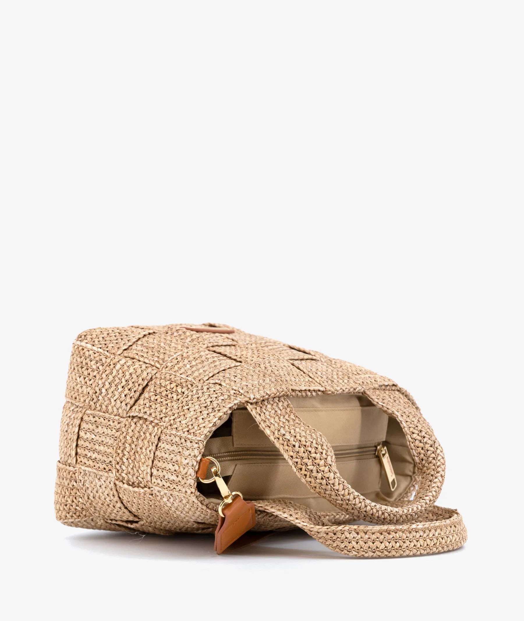 Bolso de rafia SIMOSASTRE 1034 TOTE PARIS en camel   