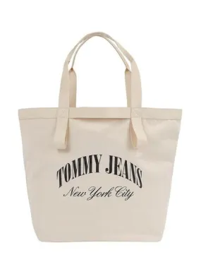 Bolso Tommy Jeans Hot Summer Tote Beige Para Mujer