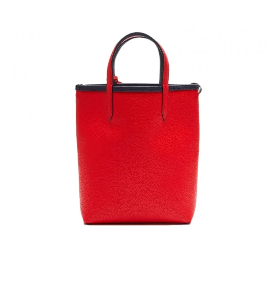 Bolso tote Anna Reversible marino, rojo -29x22x10cm-