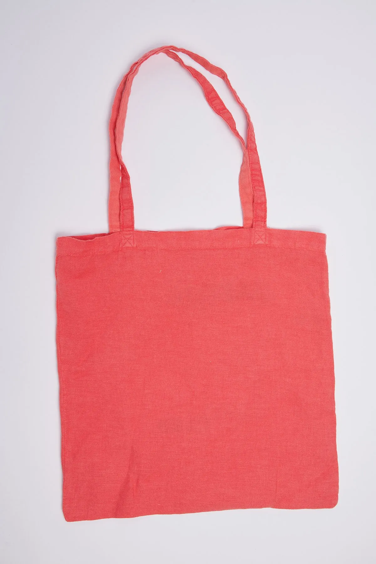 Bolso tote de lino rosa Toteclub