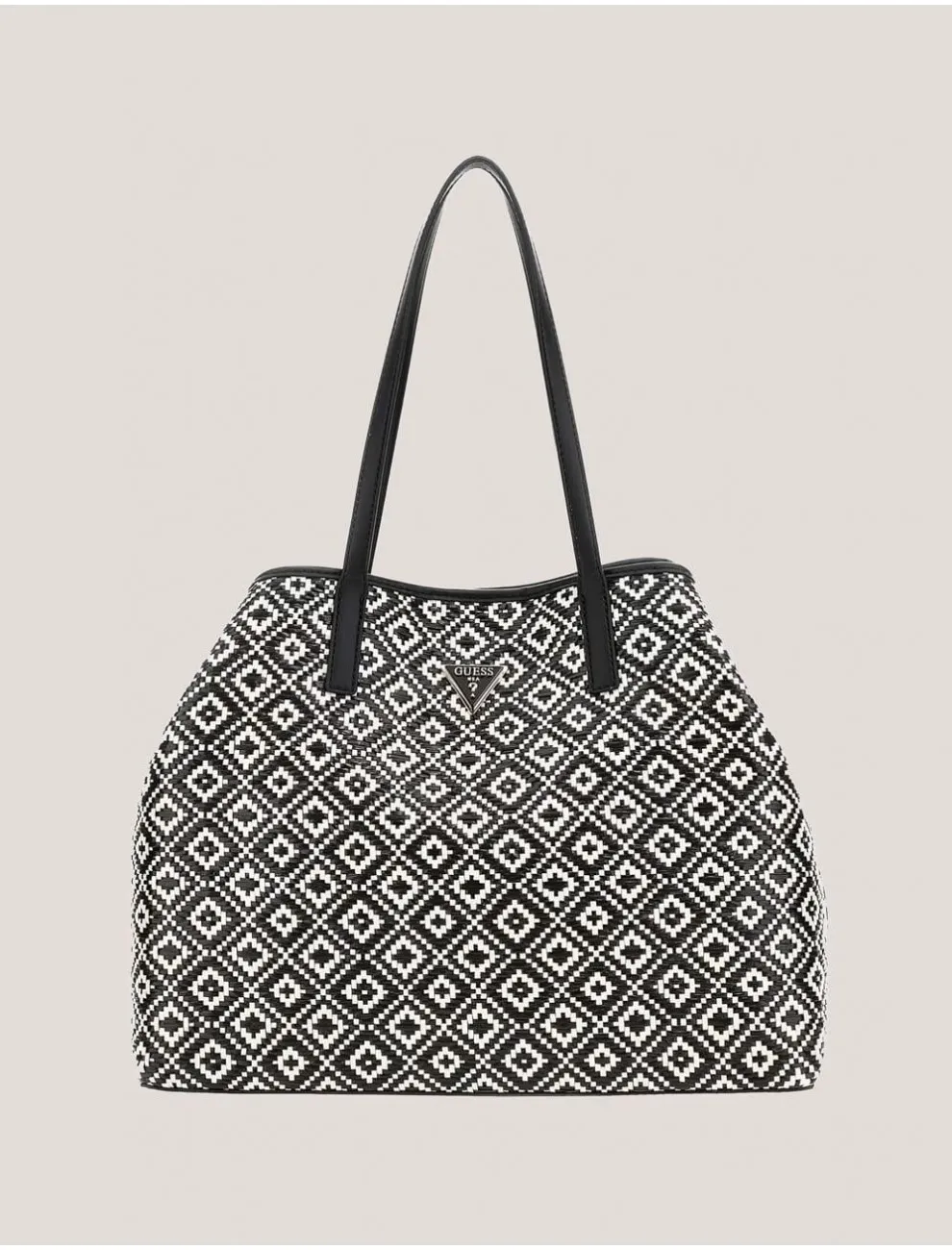 Bolso Tote Guess Vikky Ii Large Negro