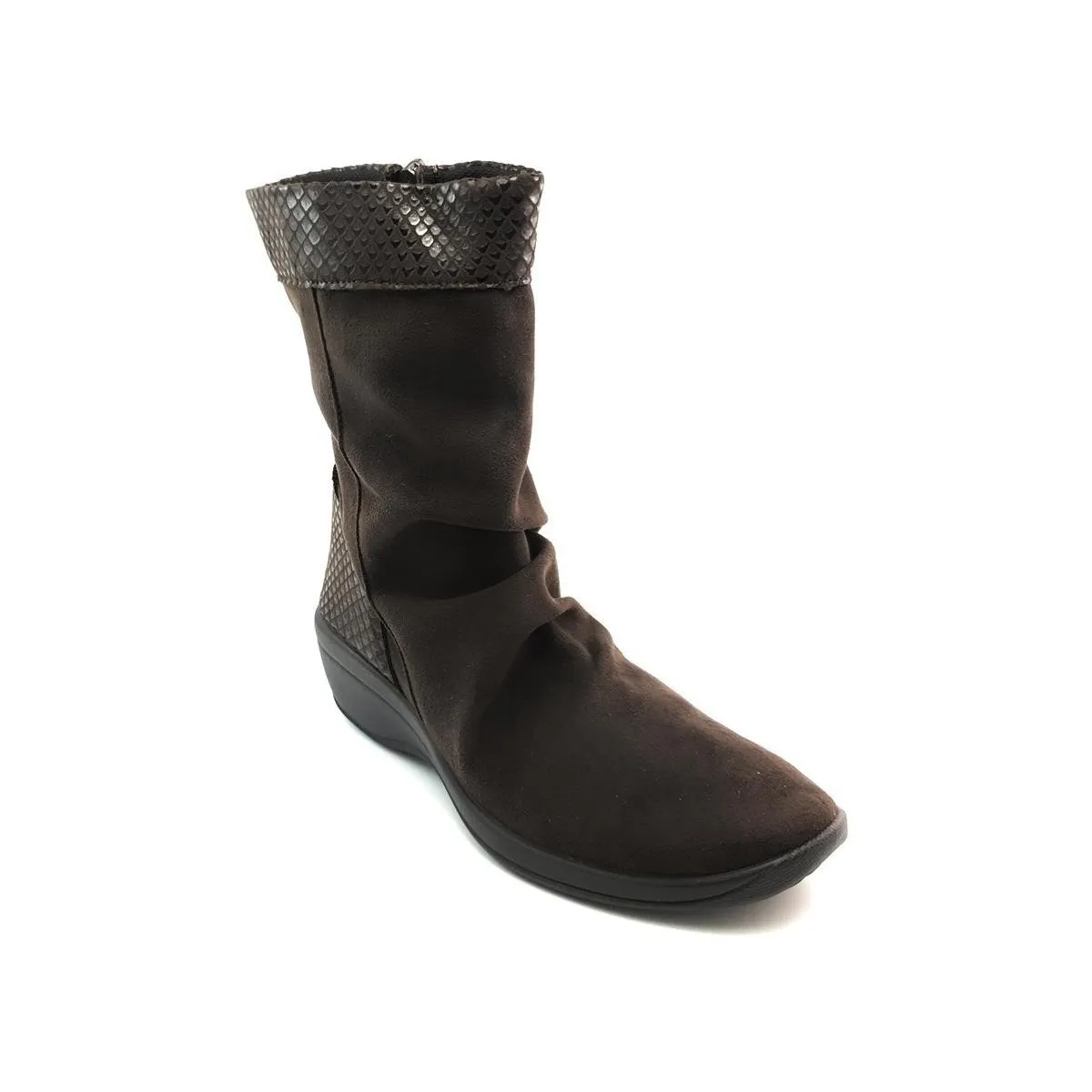 BOTA ALTA  PATRICIA LICRA MARRON