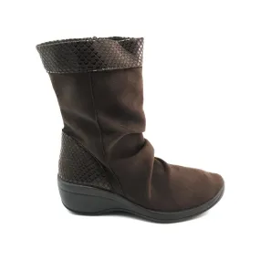 BOTA ALTA  PATRICIA LICRA MARRON