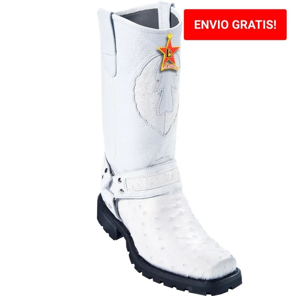 Botas de Avestruz Horma Biker para Motociclista LAB-55T0328