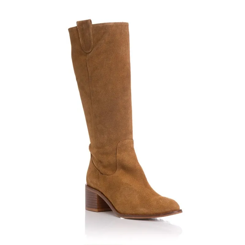 Botas De TacÓn Popa Bea Mujer Taupe