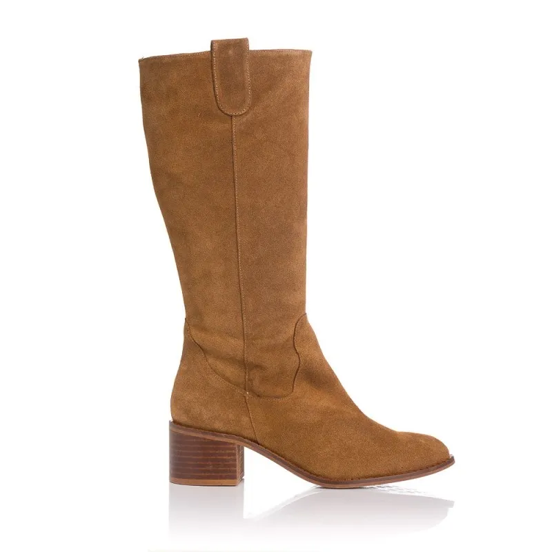 Botas De TacÓn Popa Bea Mujer Taupe