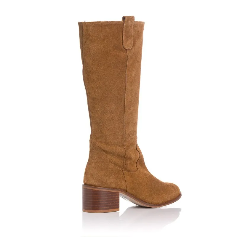 Botas De TacÓn Popa Bea Mujer Taupe