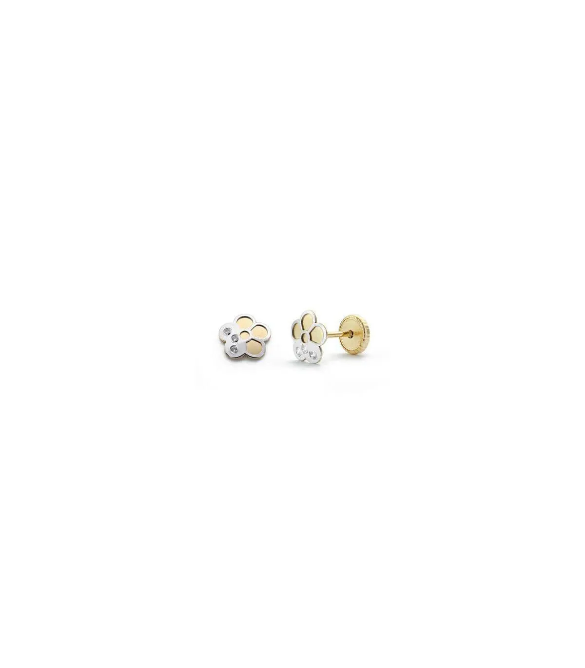 Boucles d'oreilles or bicolore Mireia 18 Carats