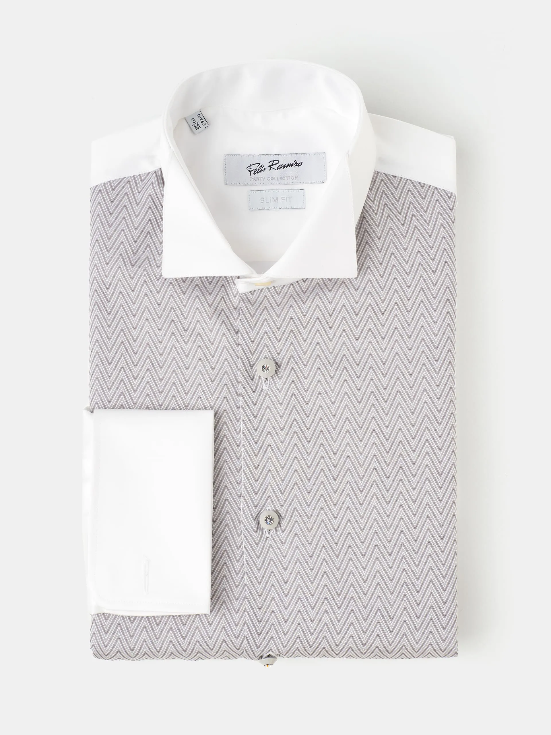 CAMISA FANTASÍA PECHERÍN GRIS