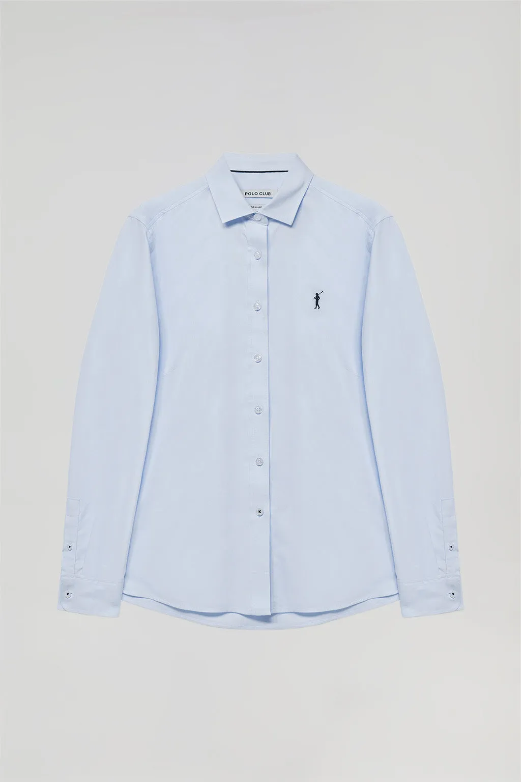 Camisa Oxford Regular fit azul celeste con logo Rigby Go