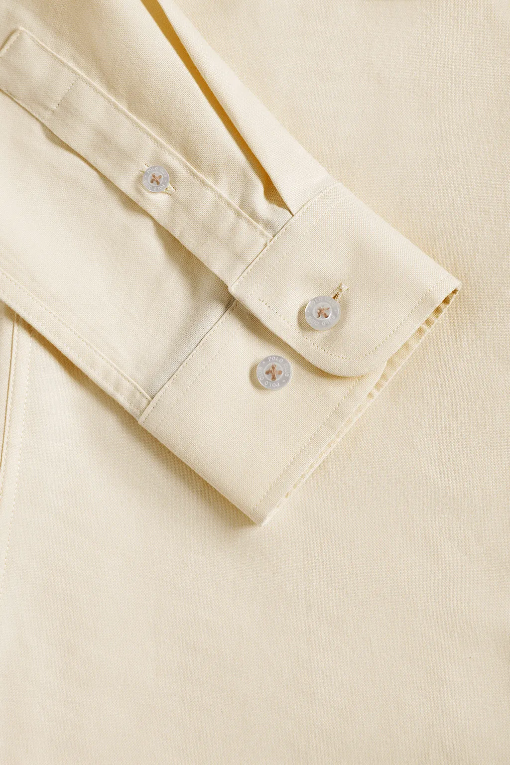 Camisa Oxford Regular fit beige con logo Rigby Go