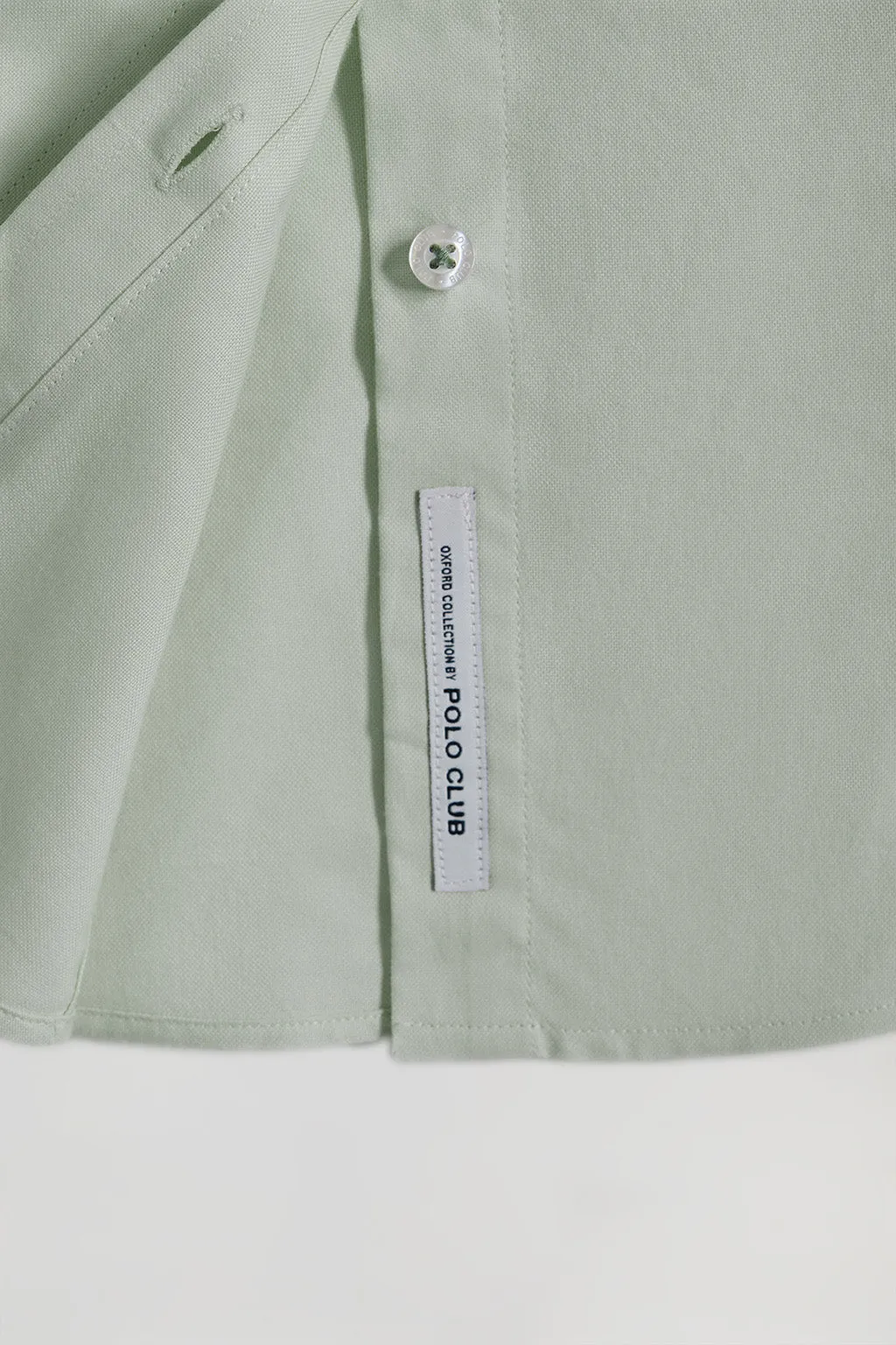 Camisa verde jade oxford Slim fit con logo Rigby Go