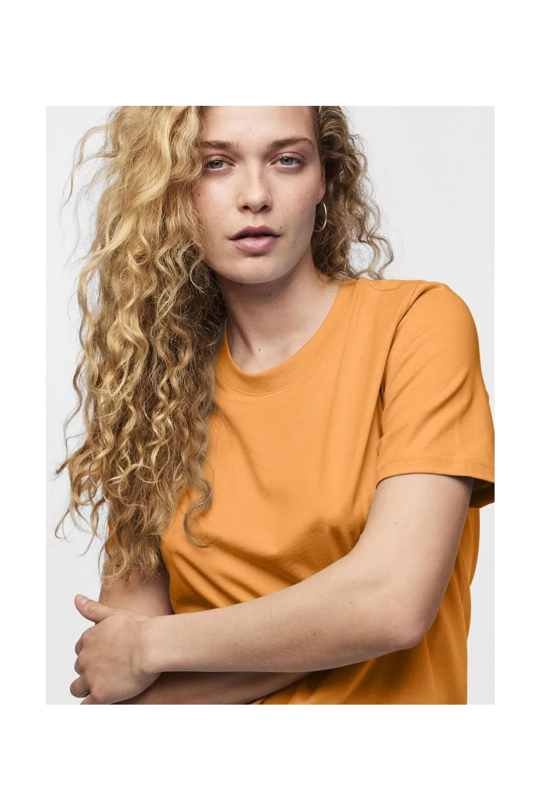 CAMISETA BÁSICA MUJER PCRIA NARANJA