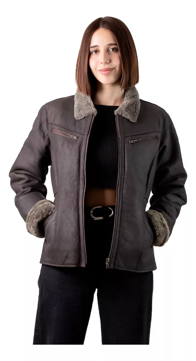 Campera De Cuero De Oveja De Mujer - Modelo: 105