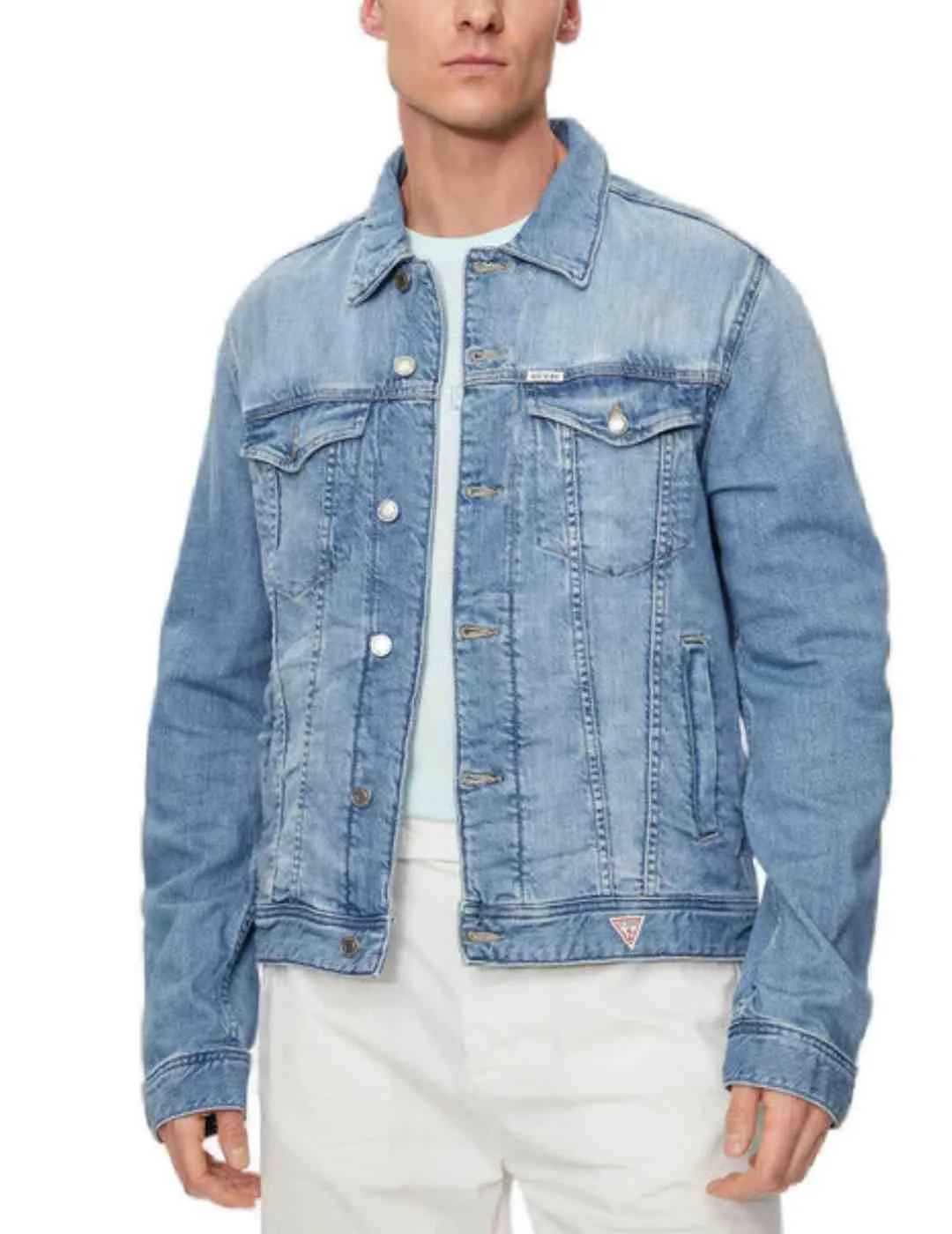 Chaqueta Guess Dillon vaquera azul claro para hombre