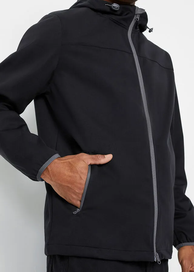 Chaqueta ligera de tejido Softshell Chaqueta ligera de tejido Softshell en negro