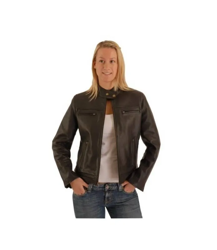 Chaqueta Moto Sin Protecciones de cuero ligero para Mujer OSX Vespa 163