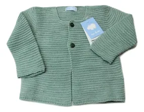 CHAQUETA UNISEX PUNTO BOBO LANA FINA - Verde Hoja