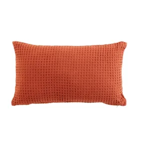 COUSSIN DEHOUSSABLE 30 x 50 CM COTON UNI GAUFRETTE TERRACOTTA