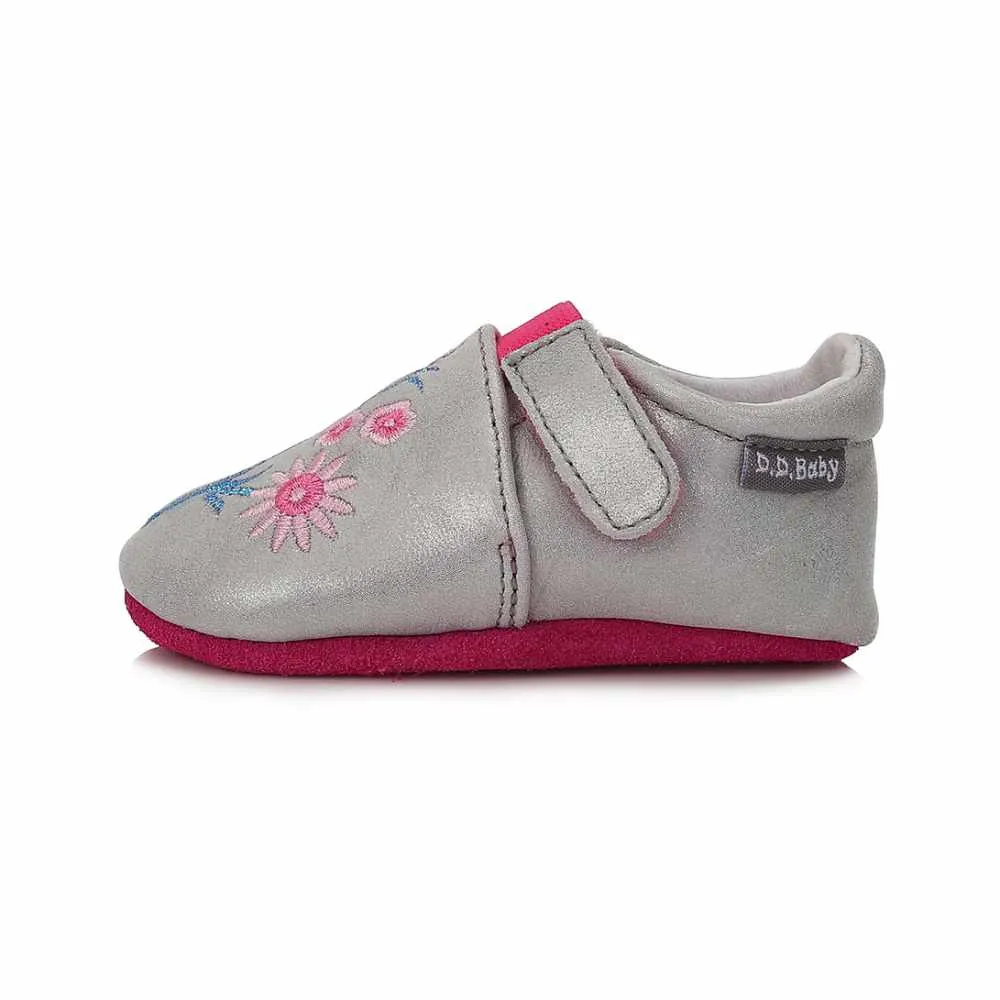 D.D.Step Zapatillas Suela Blanda Flores Rosas