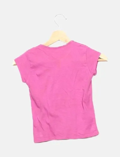 Decathlon Camiseta básica rosa manga corta