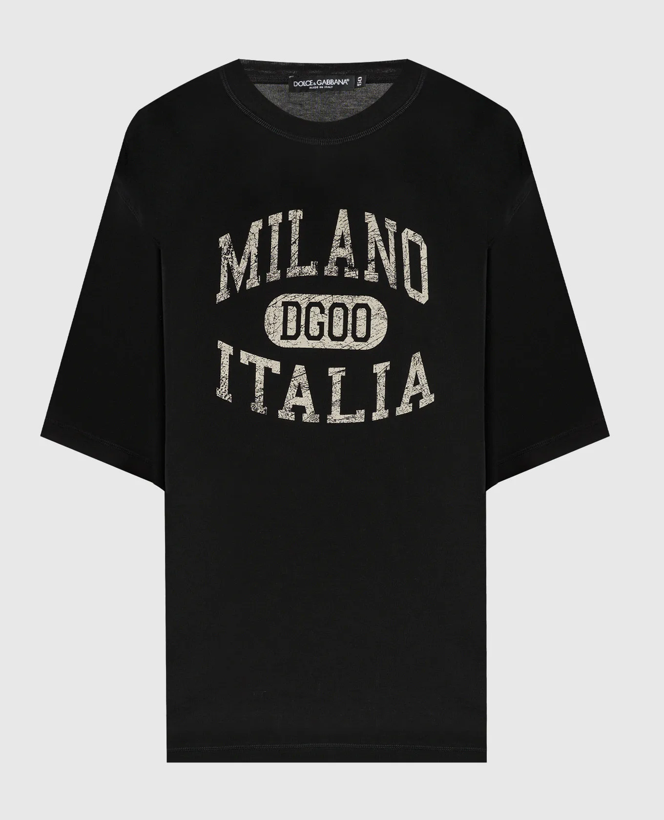 Dolce&Gabbana Black t-shirt with a contrasting print