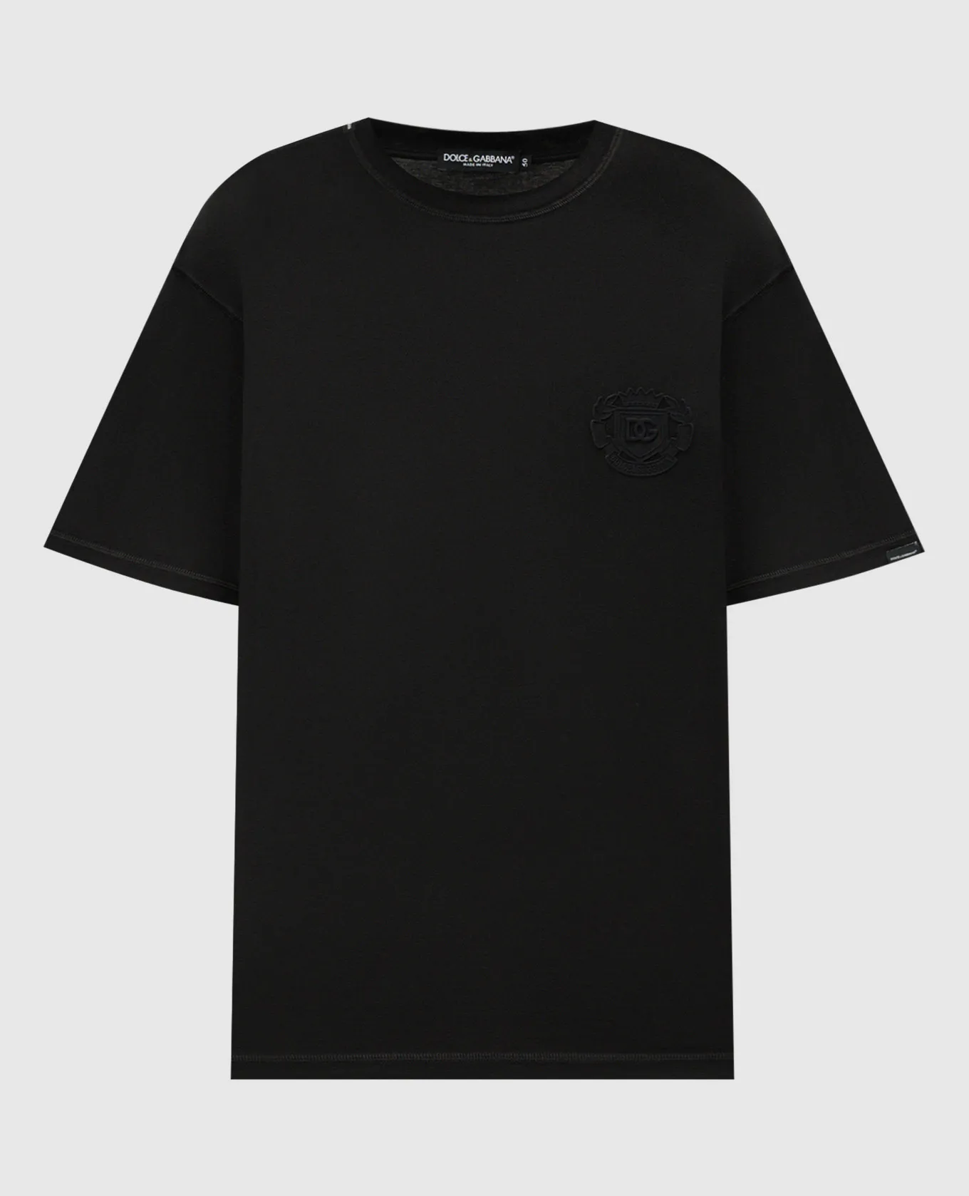 Dolce&Gabbana Black t-shirt with heraldic patch