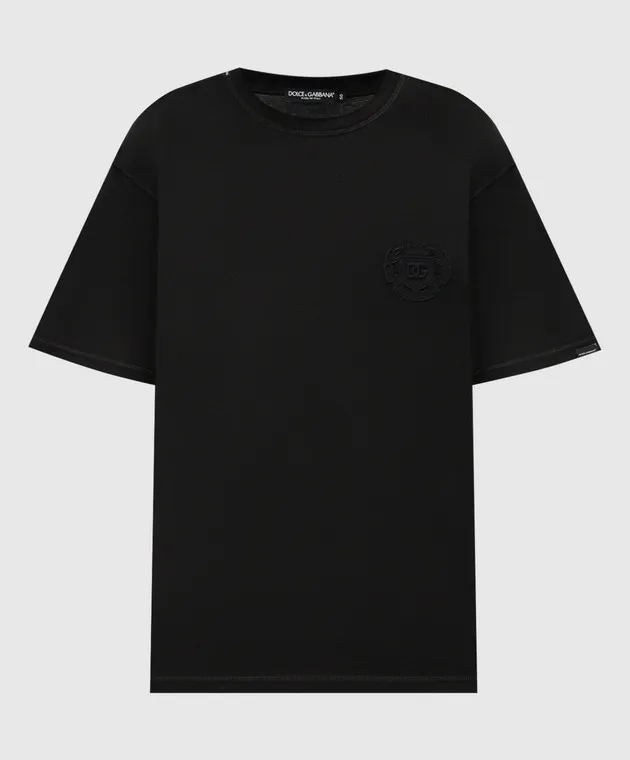 Dolce&Gabbana Black t-shirt with heraldic patch