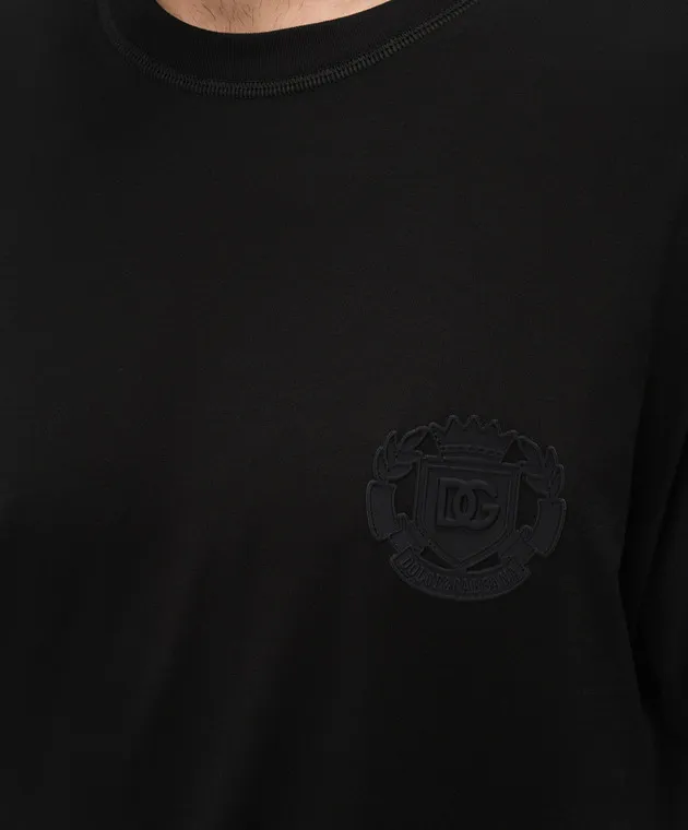 Dolce&Gabbana Black t-shirt with heraldic patch