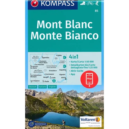 ed. kompass Mapa Monte Bianco 1:50000