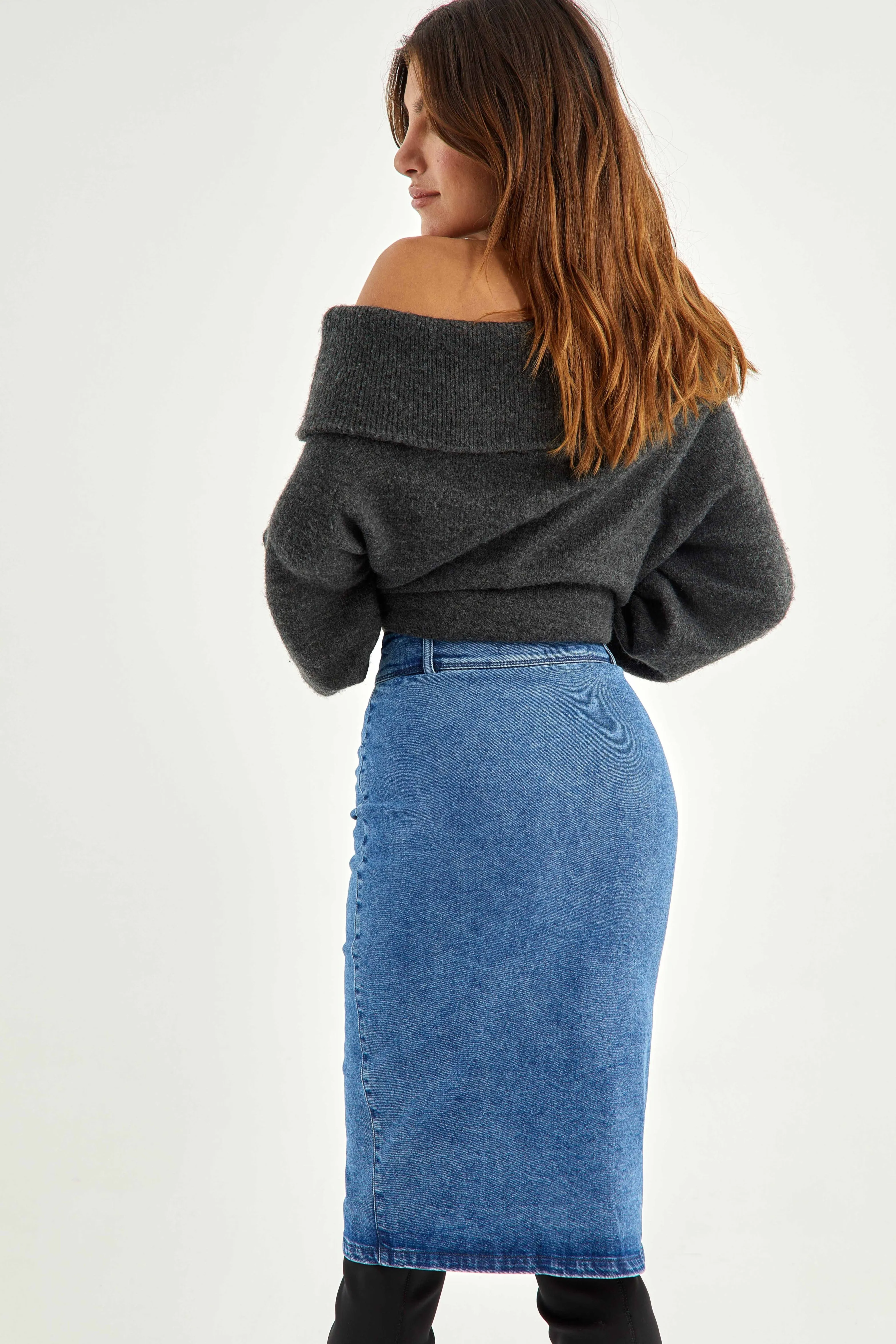 Falda Denim Midi Manuela