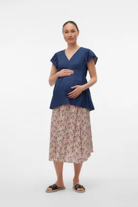 Falda midi maternity 