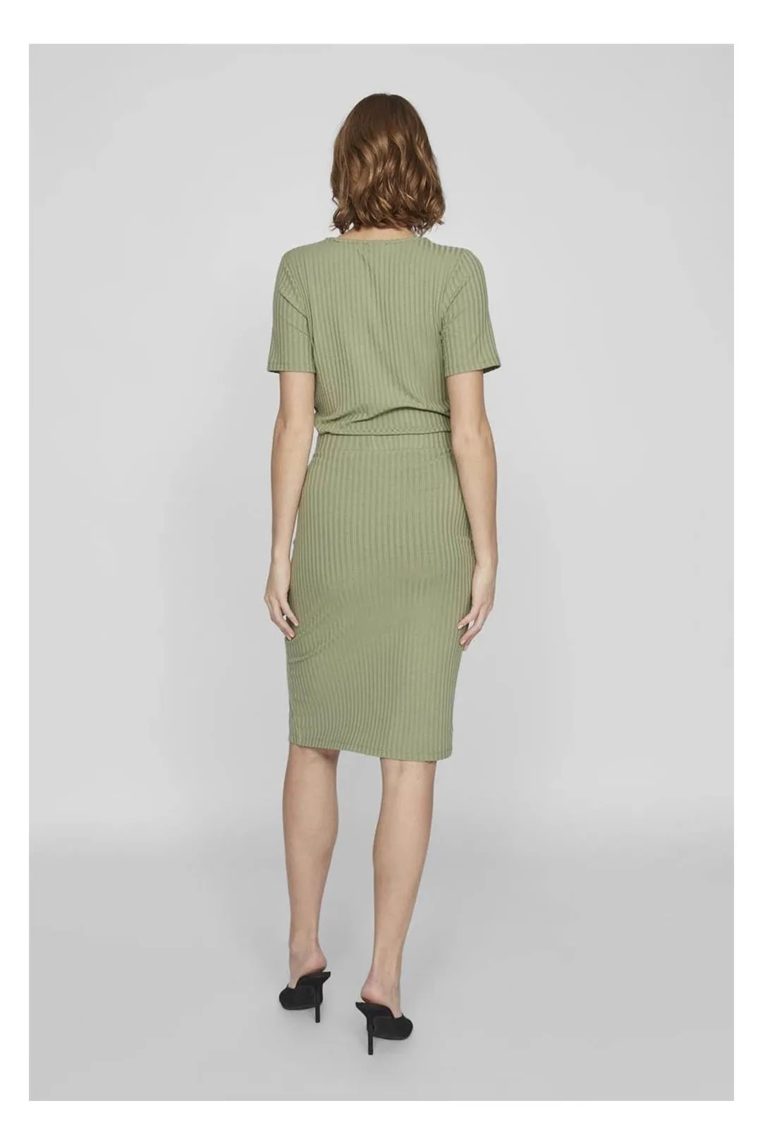 FALDA PUNTO MIDI VIRIBINI VERDE